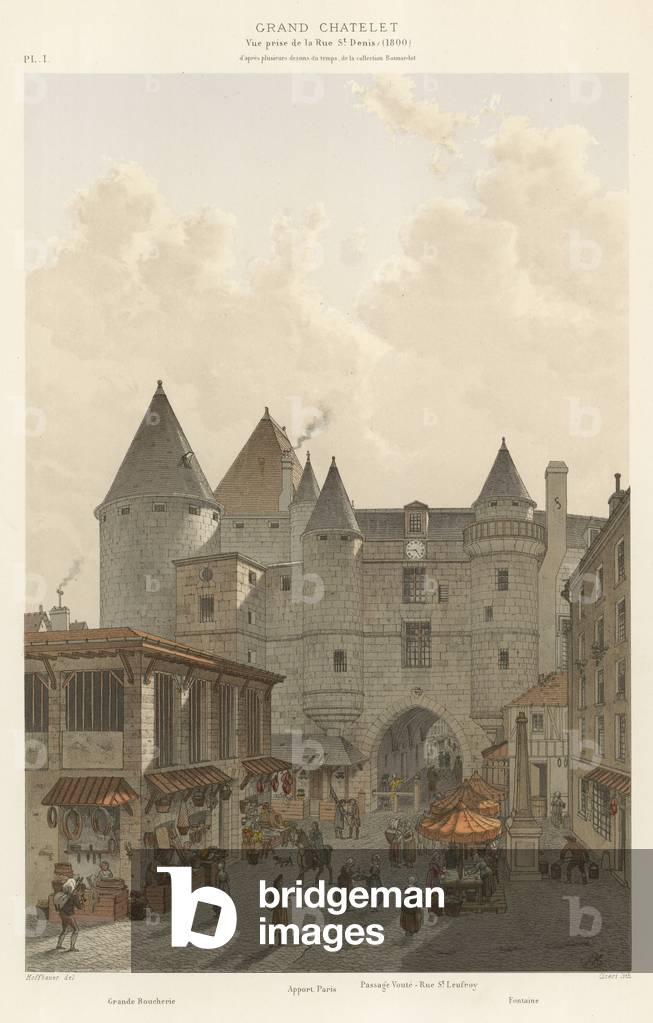 "Grand Chatelet" 1801 von French School, b/w