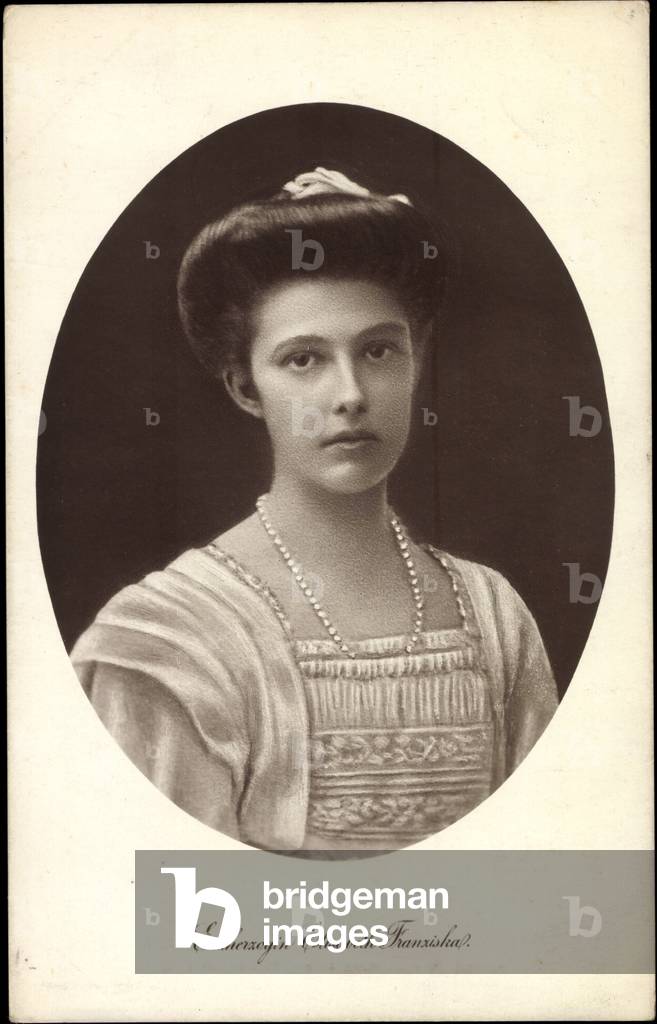 Ak Arciduchessa Elisabetta Franziska d'Austria (foto b/n)