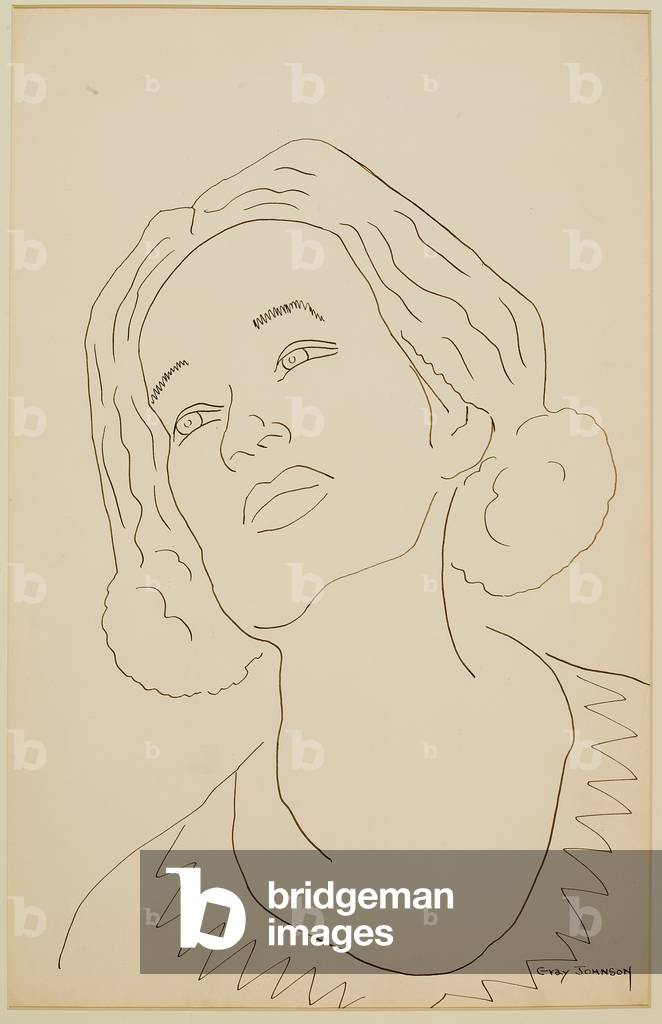 Studio di una ragazza #3, 1931 (inchiostro su carta)
