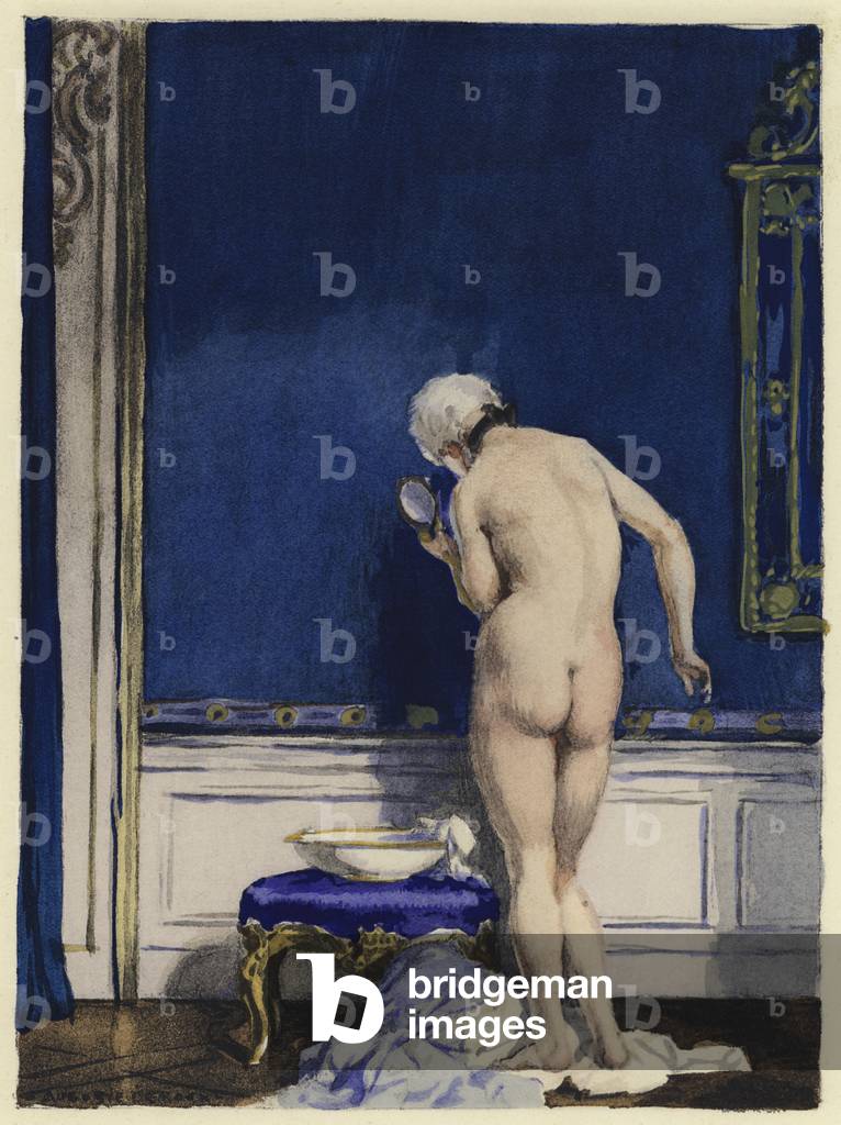 Illustration für Memoiren von Casanova (Farbe litho)