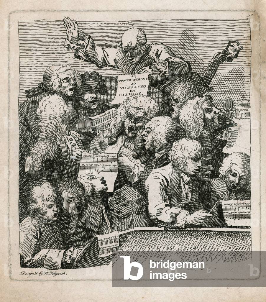 "Musiker (Gravur)" von William Hogarth