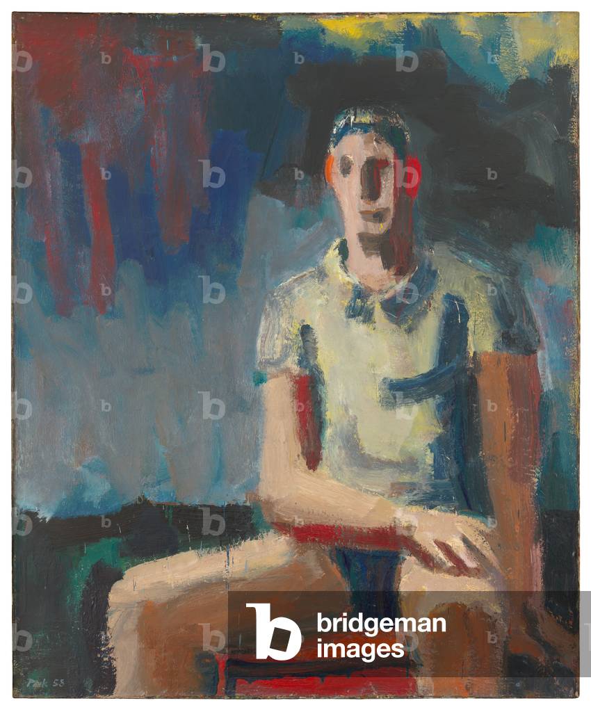 Mann in einem T-Shirt, 1958 (Öl auf Leinwand)