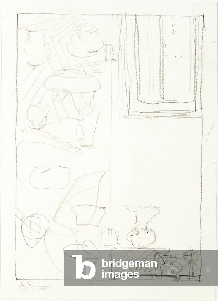 Study for Ventriloquist, 1983 (graphite on paper)