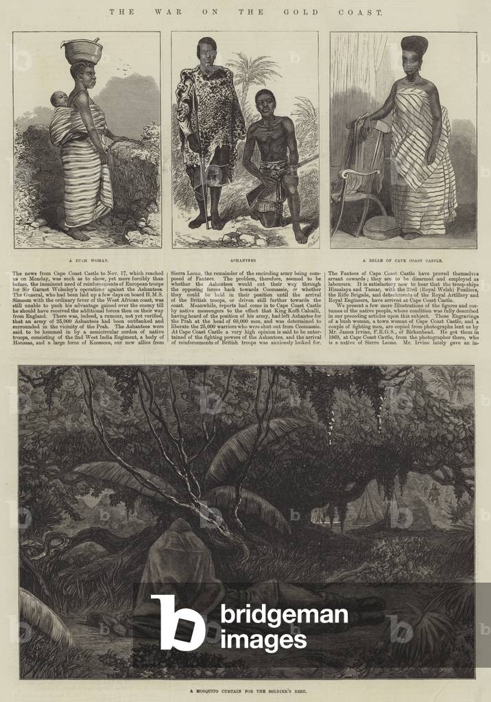 "Der Krieg an der Goldküste (Gravur)" 1873 von English School