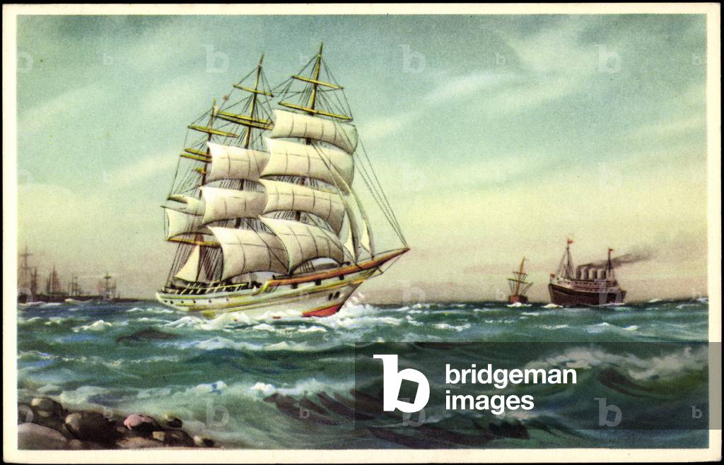 Veliero dell'artista, 3 maestri vicino alla costa