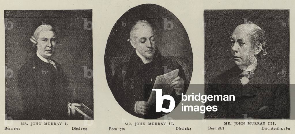 Image of Print depicting The Three John Murrays (litho) by English Artist