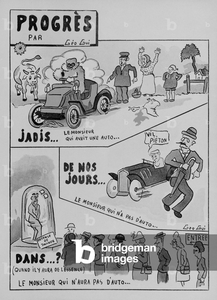 Progressi con l'automobile, 20° secolo (disegno)