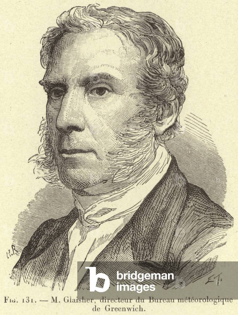 "M Glaisher" 1801 von French School, b/w