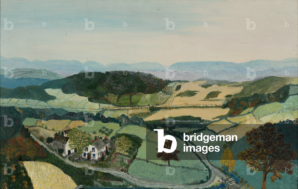 Immagine di Dipinto "Sulla strada per Greenwich" 1940 di Anna Mary Robertson Moses