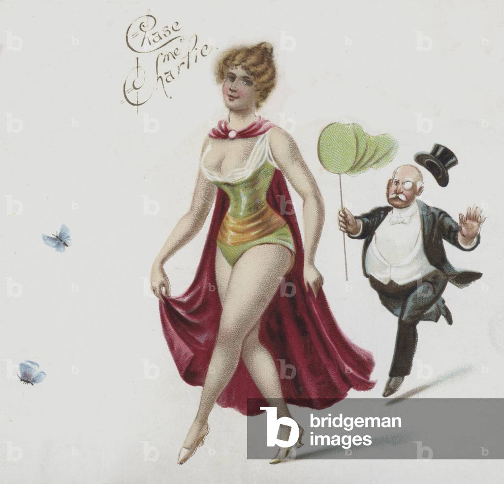 Chase me Charlie: Weihnachtskarte (chromolitho)
