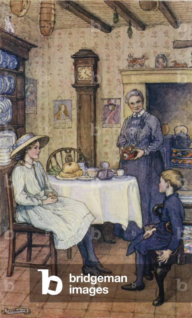 Szene aus dem Slowcoach, von Edward Verrall Lucas (Farbe litho)