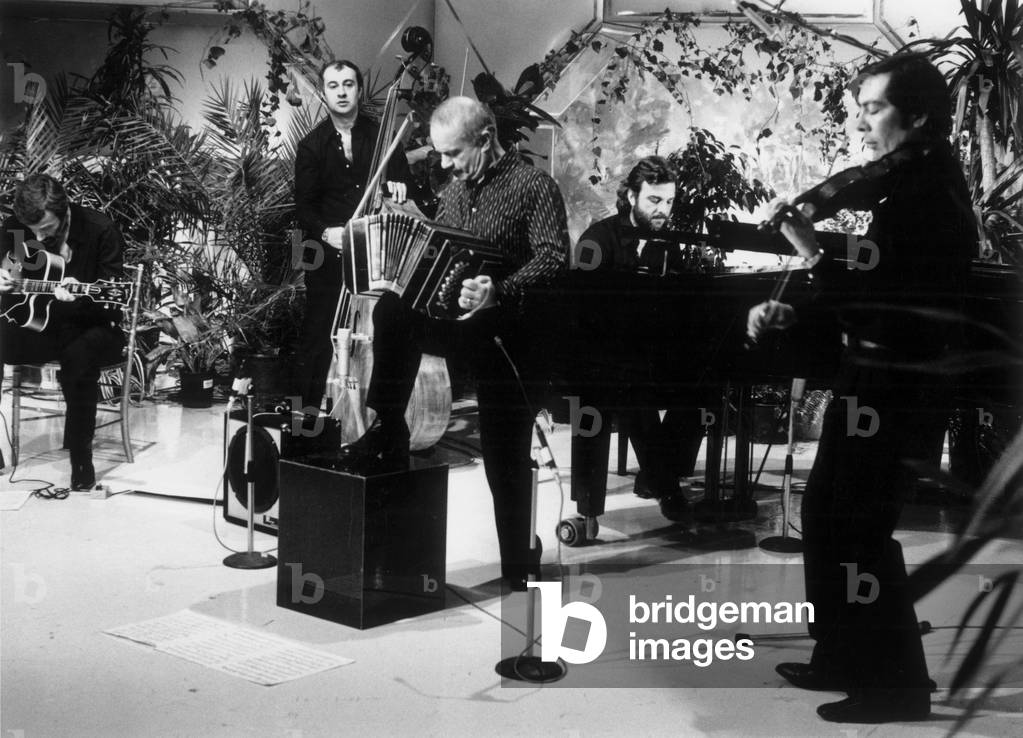 Astor Piazzola during TV Programme 1980 (b/w photo)