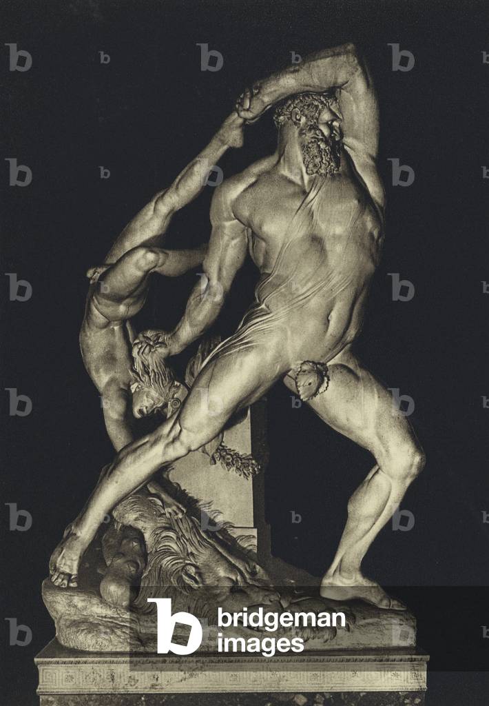 Palazzo Corsini, Ercole e Lica, un gigantesco gruppo di Canova (foto b/n)