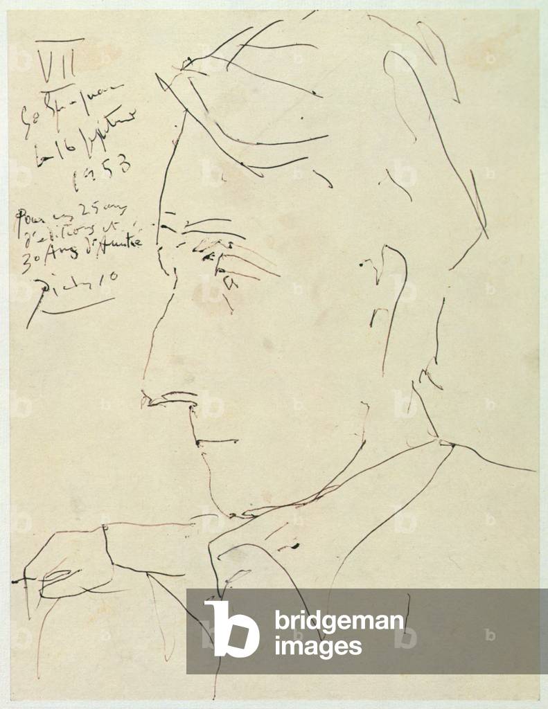 Portrait of Albert Skira, 1953 (Stift auf Papier)