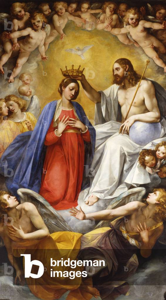 Immagine di Dipinto "Incoronazione della Vergine (olio su tela)" di Giuseppe Cesari