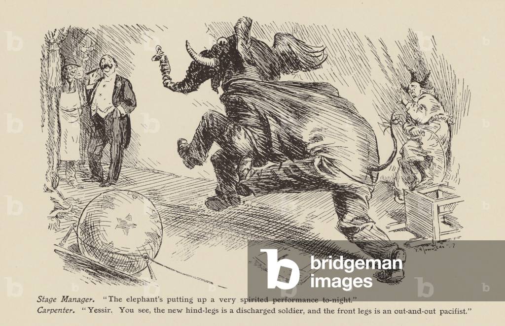 Image of Print depicting Pantomime elephant (litho) by Frederick Henry Townsend