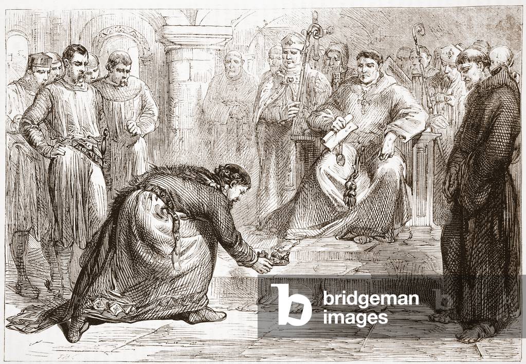 King John and the Pope's Legate, illustration from 'The History of Protestantism' by James Aitken Wylie (1808-