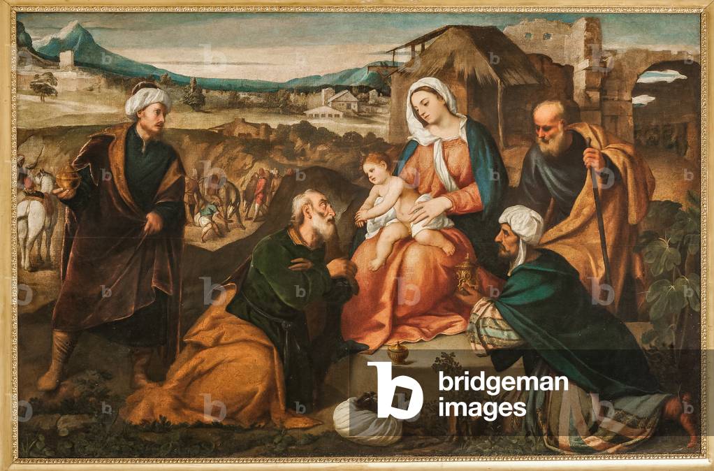 Bild von Gemälde "Anbetung der Könige (öl auf leinwand)" von Antonio Palma