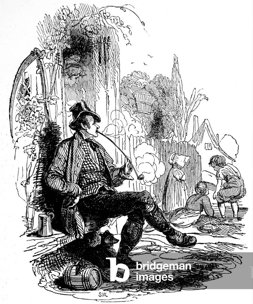 Mower prendendo la sua facilità con un tubo dopo fienagione