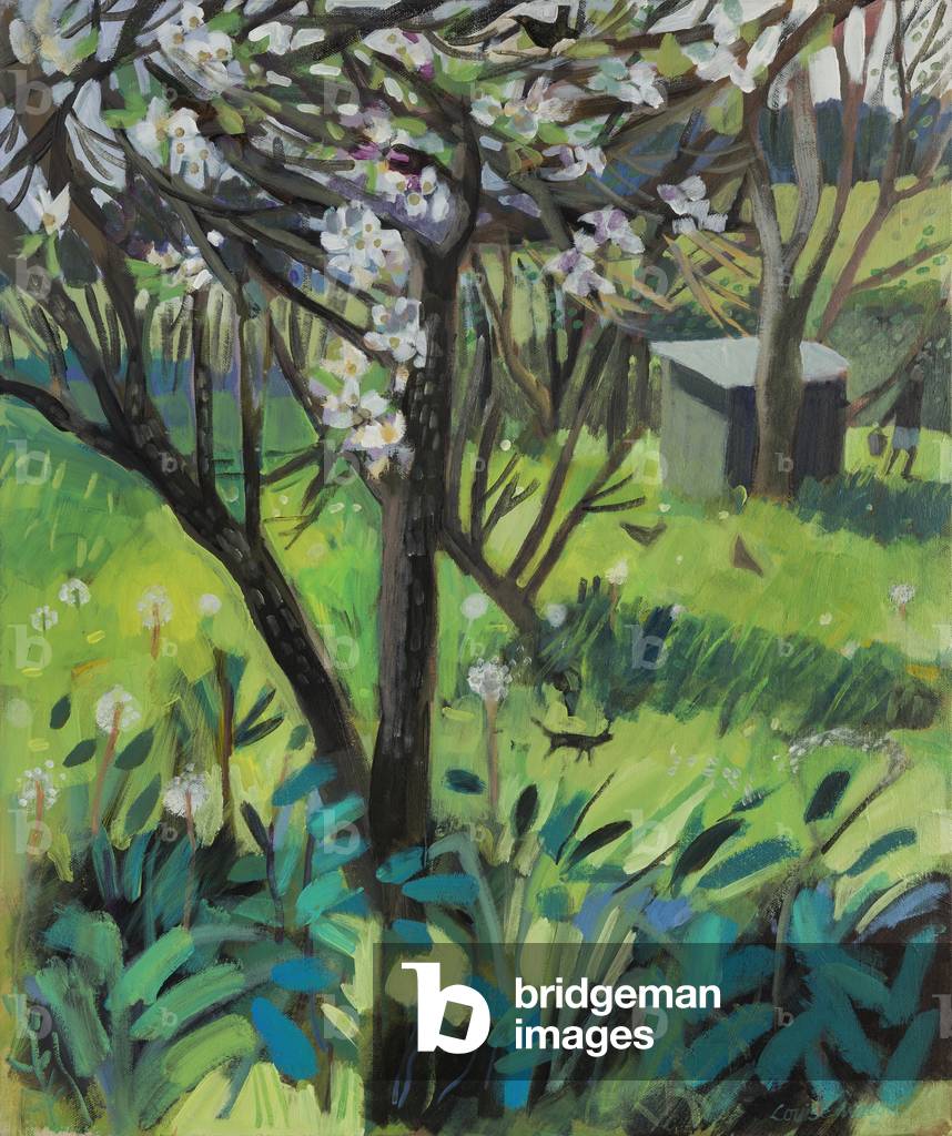 Fiore di primavera in un Somerset Frutteto (acrilico su tela)