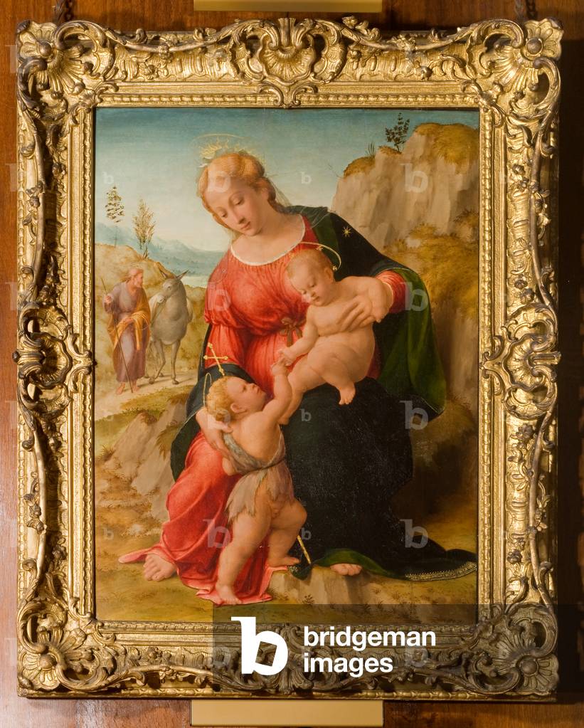 Il resto della fuga in Egitto (olio su pannello)