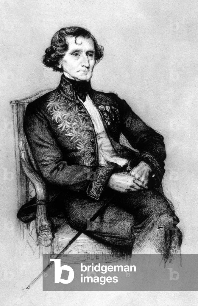 "Hector Berlioz (1803-1869) Compositore francese" 1801, b/w