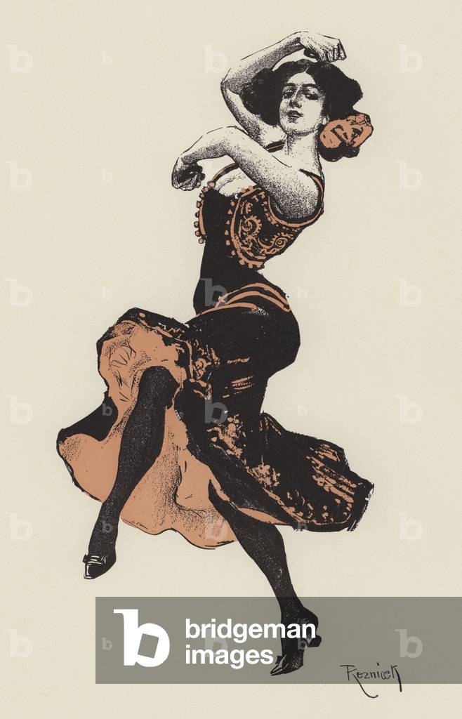 "Tarantella (Farblitho)" von Ferdinand von Reznicek