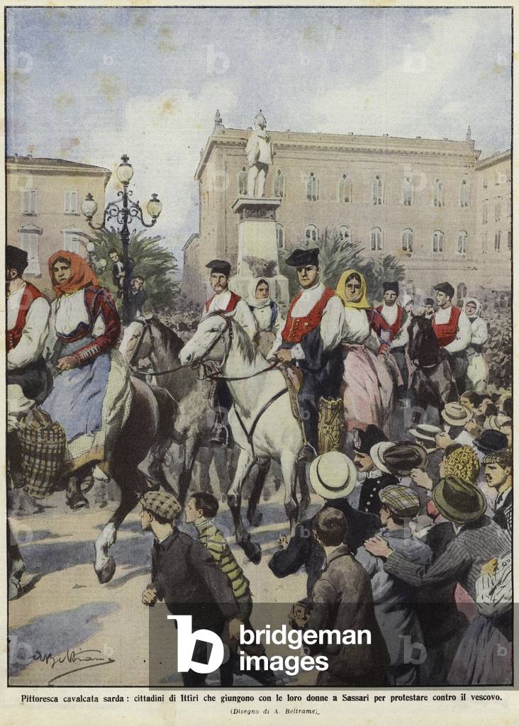"Dimostrazioni in Sardegna (colore lito)" di Achille Beltrame