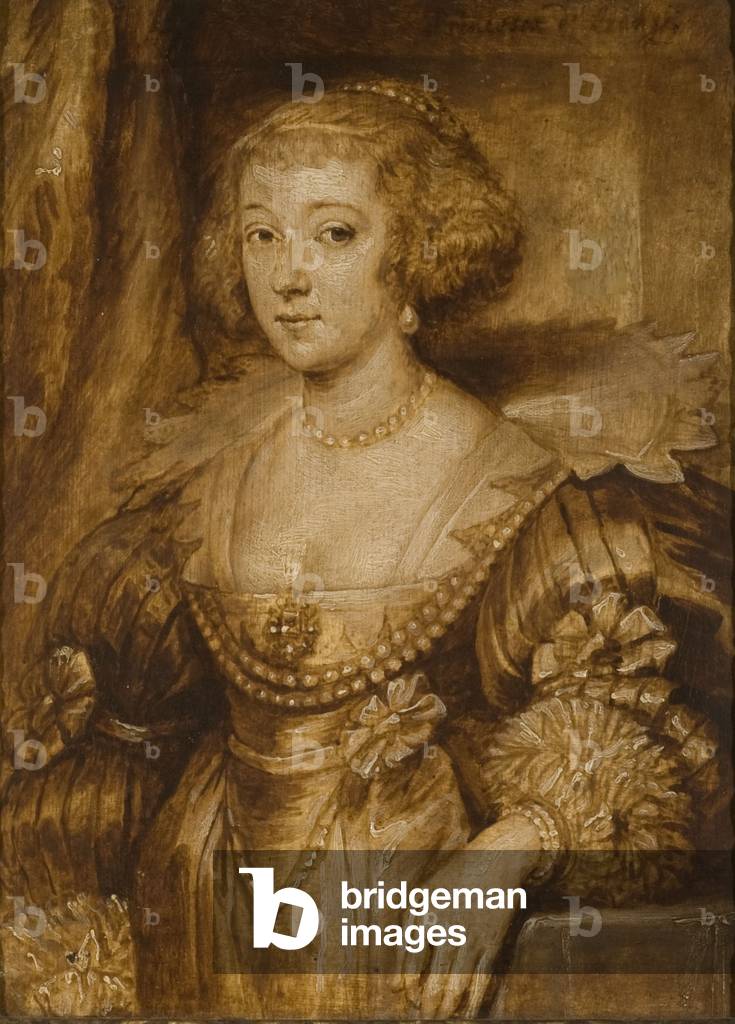 Ritratto di Amalia van Solms, Principessa di Orange, XVII secolo (olio su tavola)