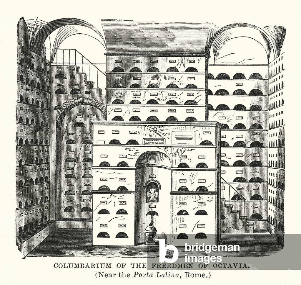Columbarium of the Freedmen of Octavia (engraving) by European Artist