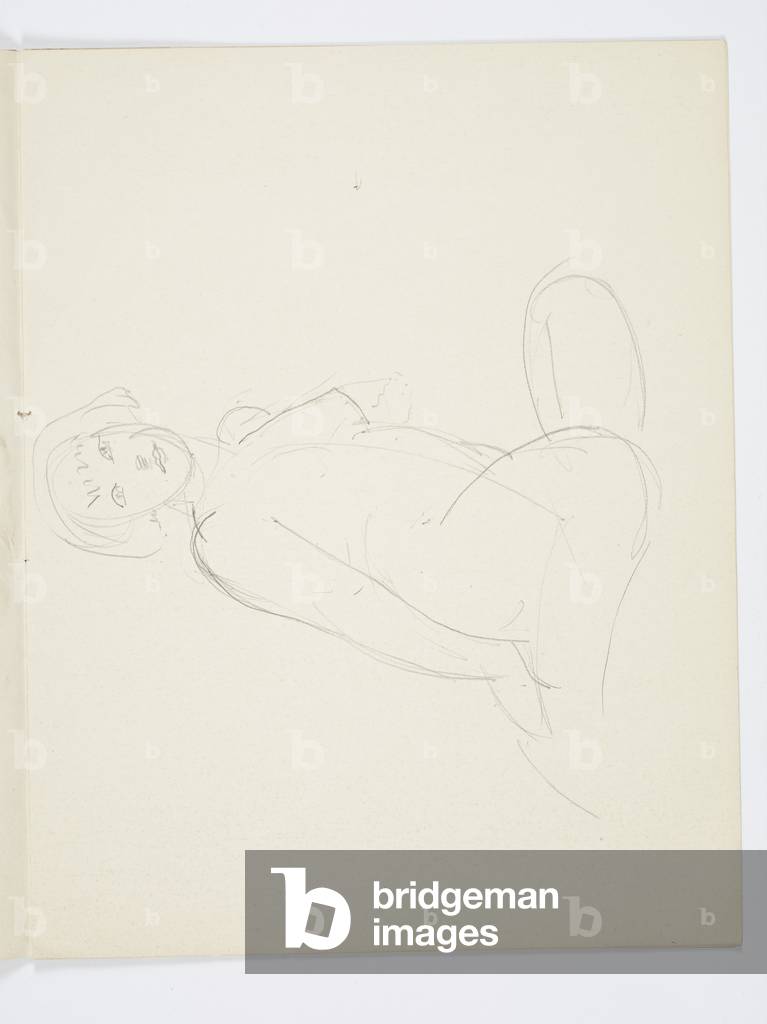 Image of Drawing depicting Sketchbook by Christopher Wood, b/w