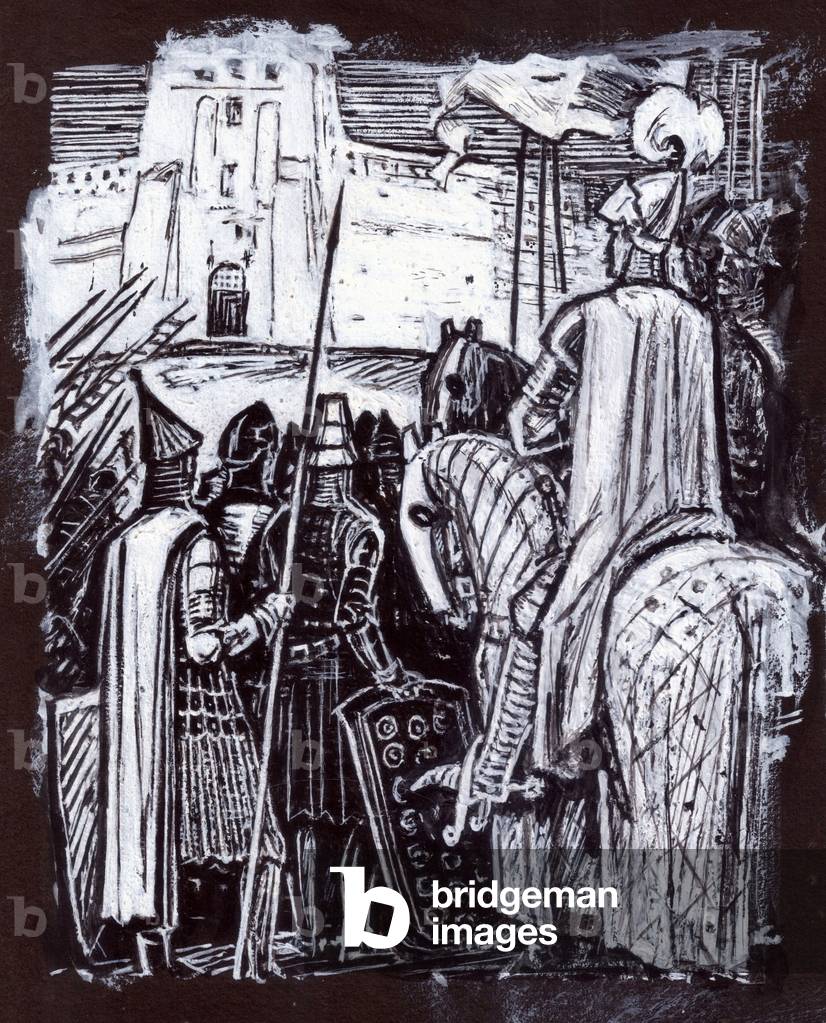 Illustration aus „Twilight“ von Julian Opilsky, 1970 (Gouache auf Papier)