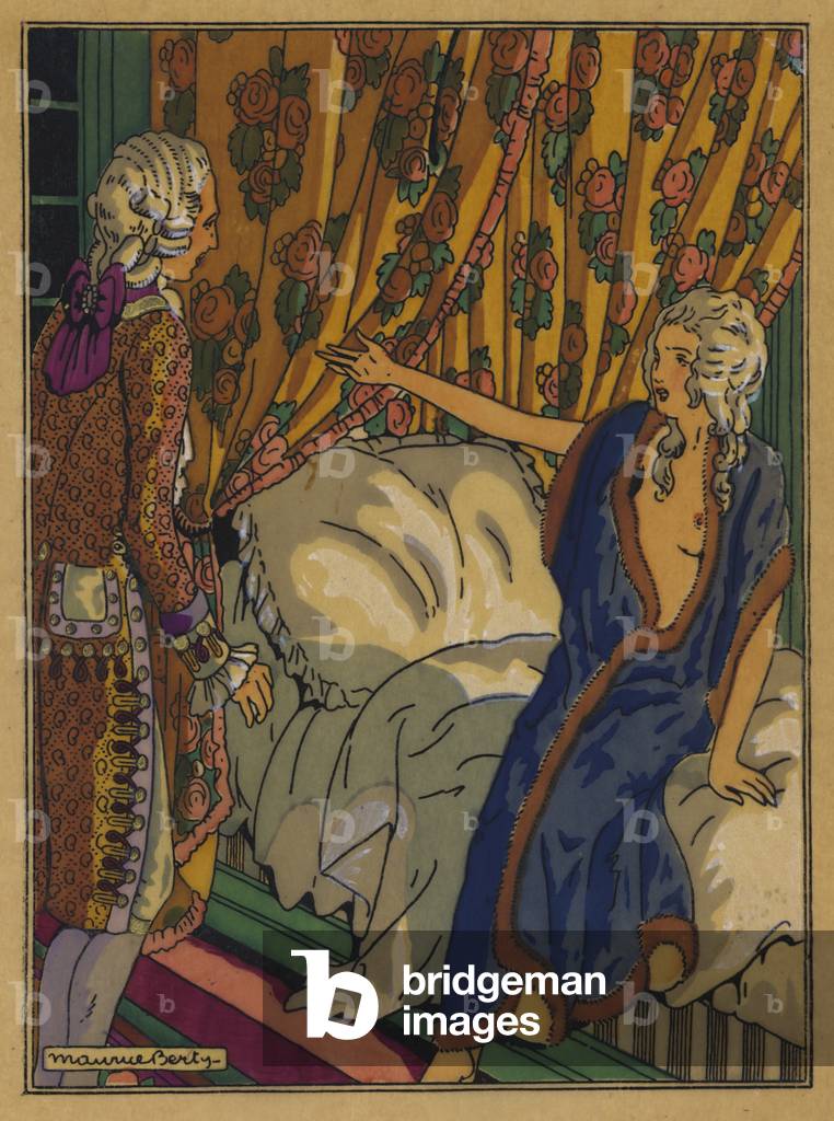 Illustrazione per Les Liaisons Dangereuses di Choderlos De Laclos (colore lito)