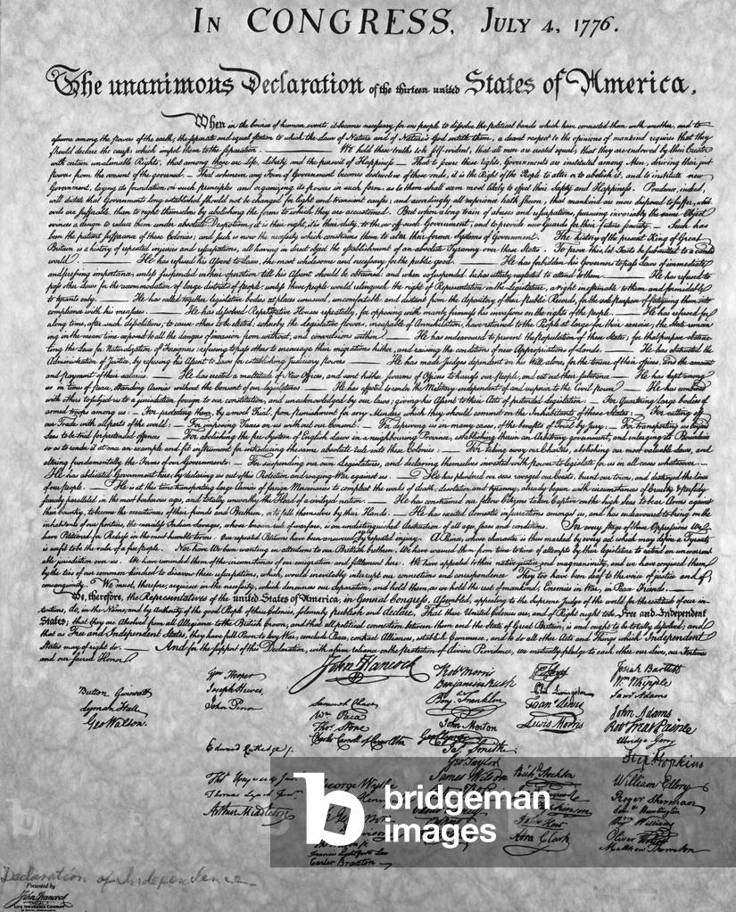Image of Declaration of Independence of the United States of America