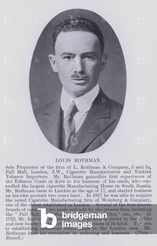Louis Roth Photographer Image of Louis Rothman (b/w photo) by English Photographer, (20th century)