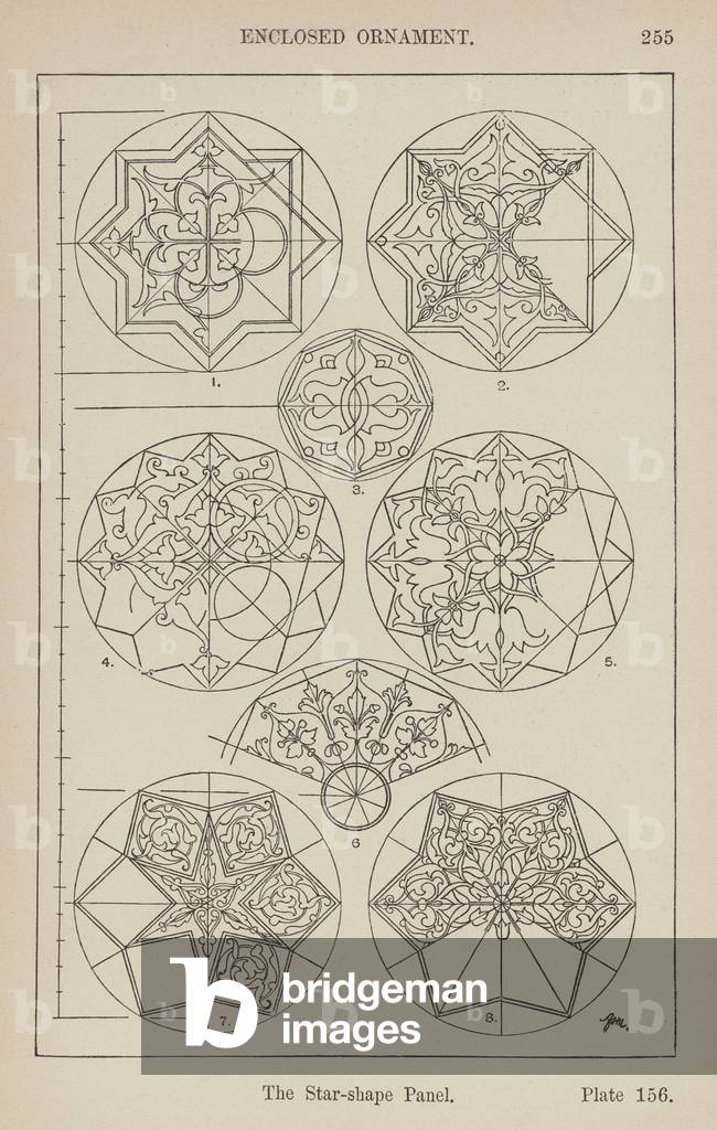 Ornament: Beiliegendes Ornament, Die sternförmige Tafel (Gravur)