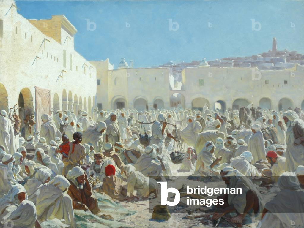 Immagine di Dipinto "Il Mercato Luogo" di Thomas Frederick Mason Sheard