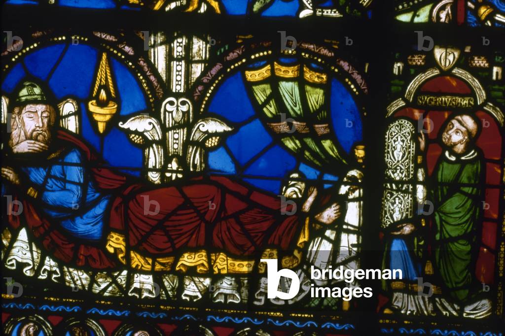 Image of TREE OF JESUS Detail from a Jesse tree. Stained glass