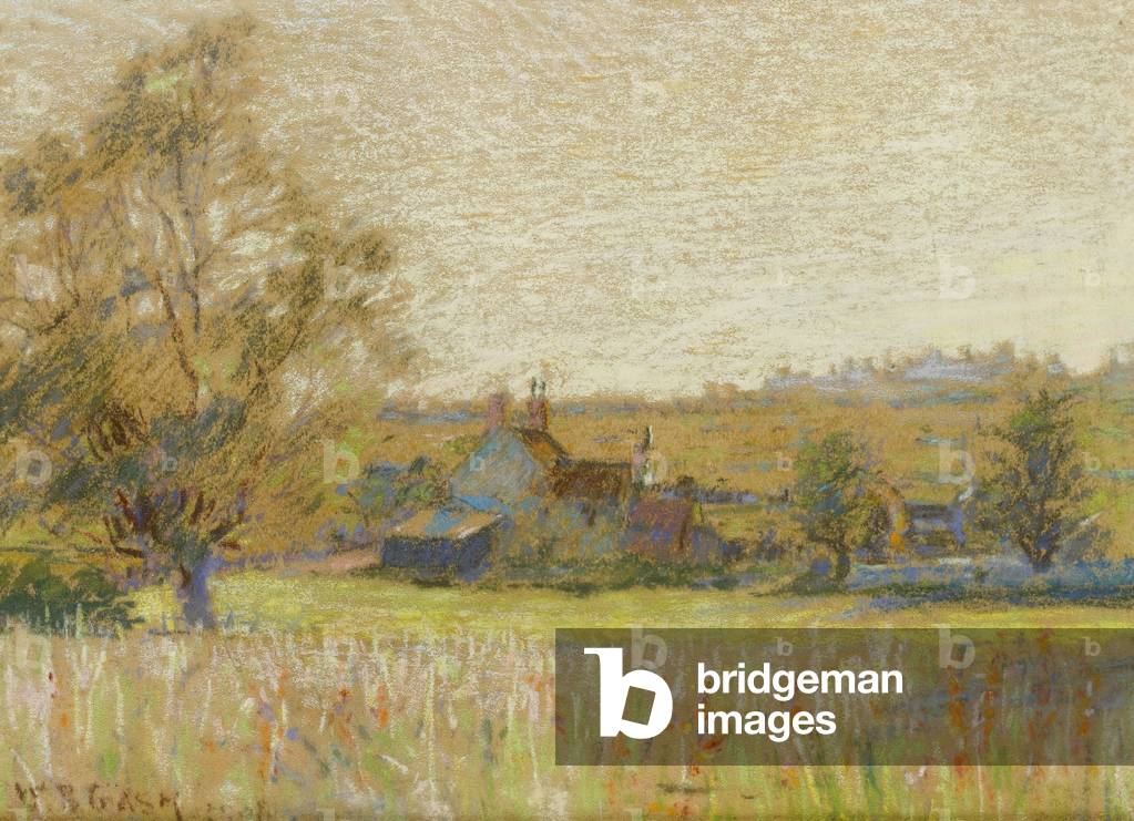 Immagine di Disegno "paesaggio estivo con una fattoria Oltre (pastello)" di Walter Bonner Gash