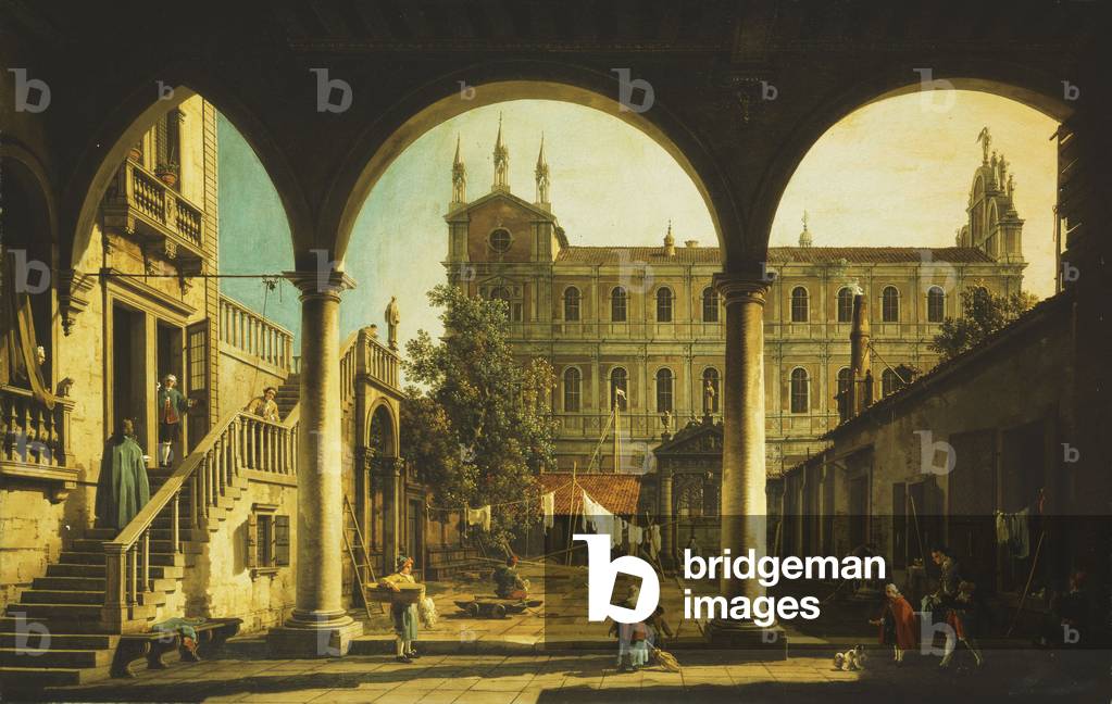 Immagine di Dipinto "A Capriccio della Scuola di San Marco" di Canaletto