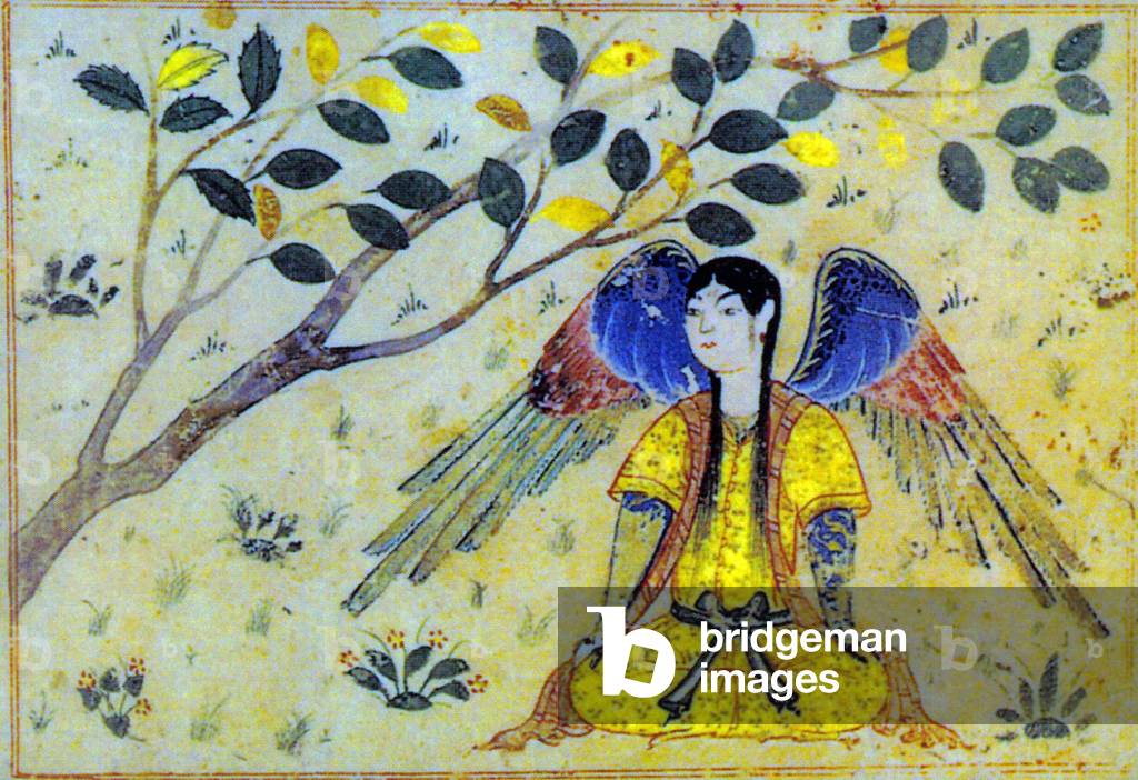 Iraq: An angel, perhaps Jibril (Gabriel), c. 13th century