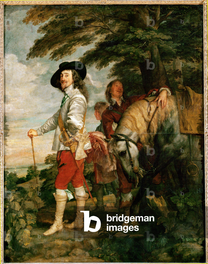 Charles I er, roi d' Angleterre, dit portrait a la chasse - ...