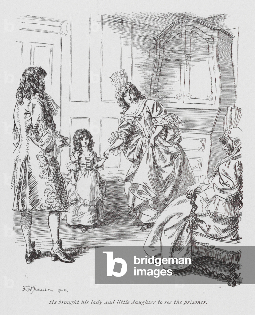 Image of Print depicting Illustration for The History of Henry Esmond by William Makepeace Thackeray (litho) 1