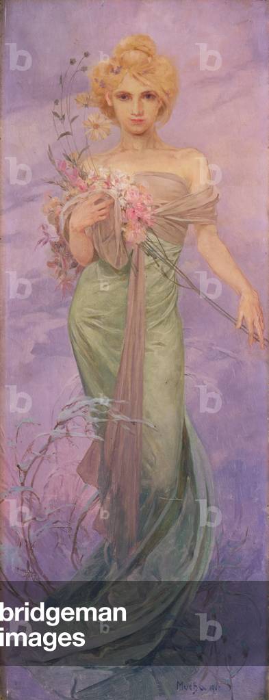 Immagine di Manifesto "Printemps" 1900 di Alphonse Marie Mucha
