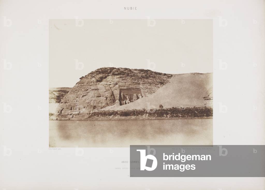 "Fotografia del paesaggio egiziano monumenti e siti archeologici. Preso nel 1858."