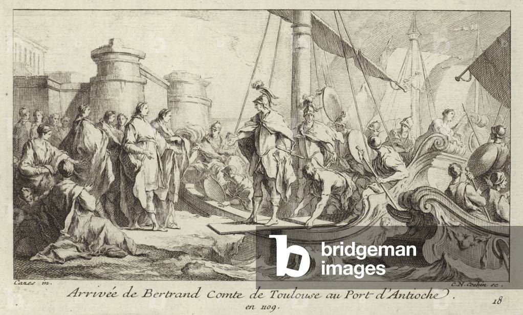 Arrival of Bertrand, Count of Toulouse, at the port of Antioch, to take up his rule of the County of Tripoli, 