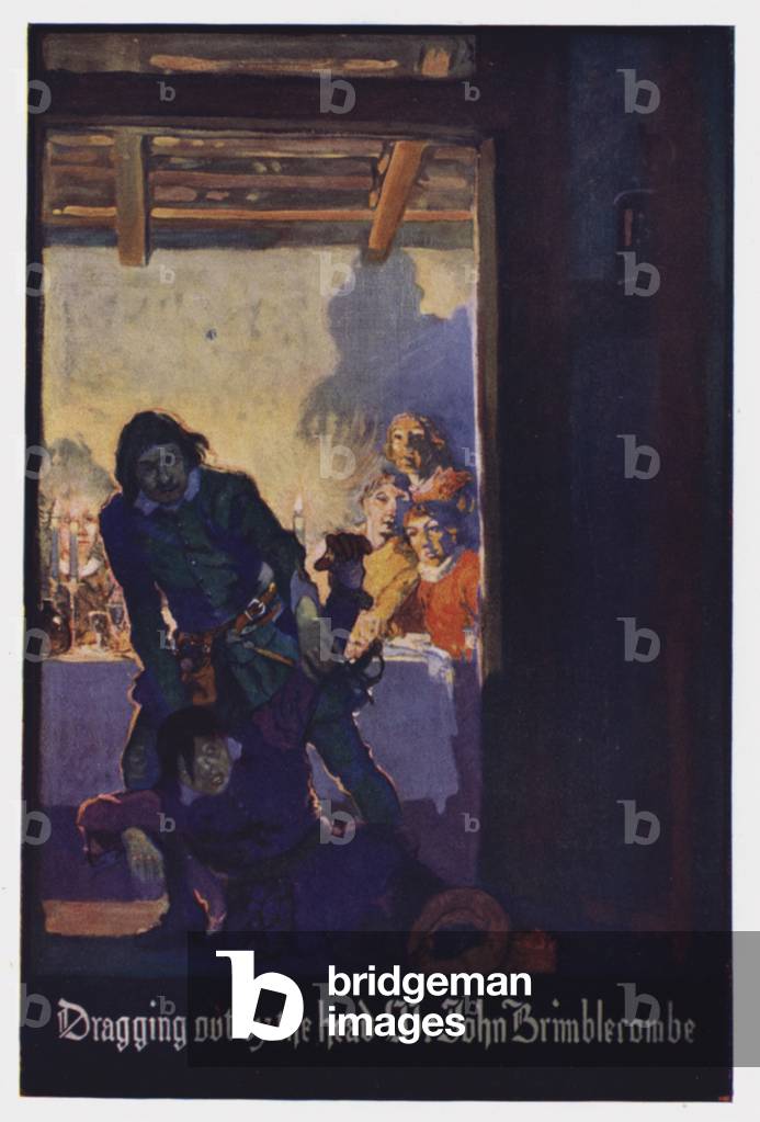 Image of Book depicting Illustration for Westward Ho! by Charles Kingsley: Dragging out by the head Mr John Br