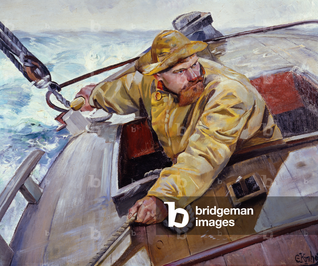 Image of Painting depicting Hard Alee 1882 by Christian Krohg