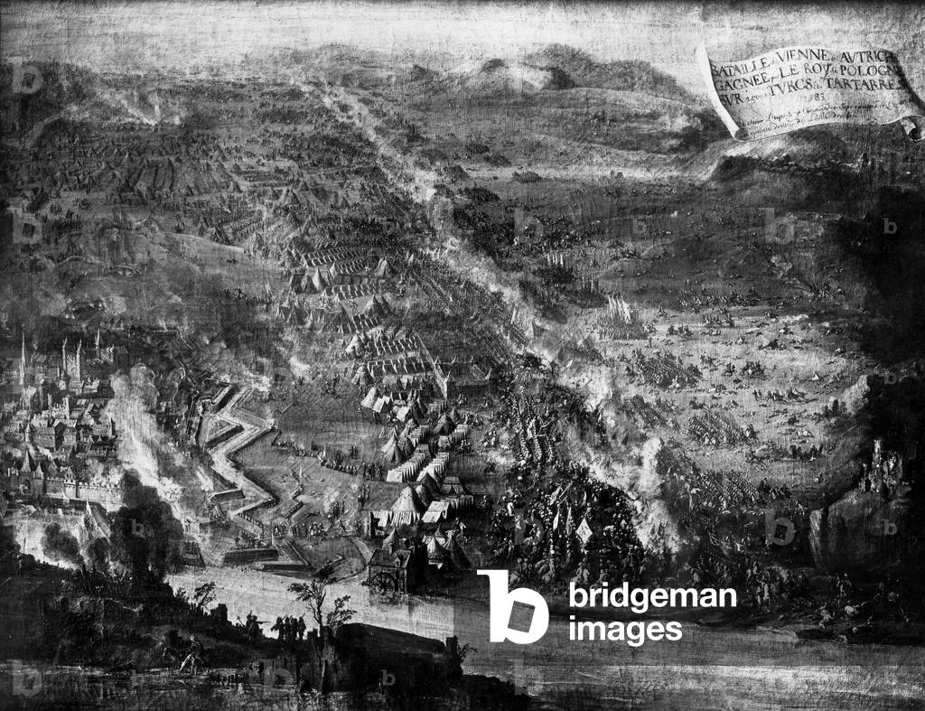 Image of Turkish Wars Turks before Vienna, 1683 (b/w photo)