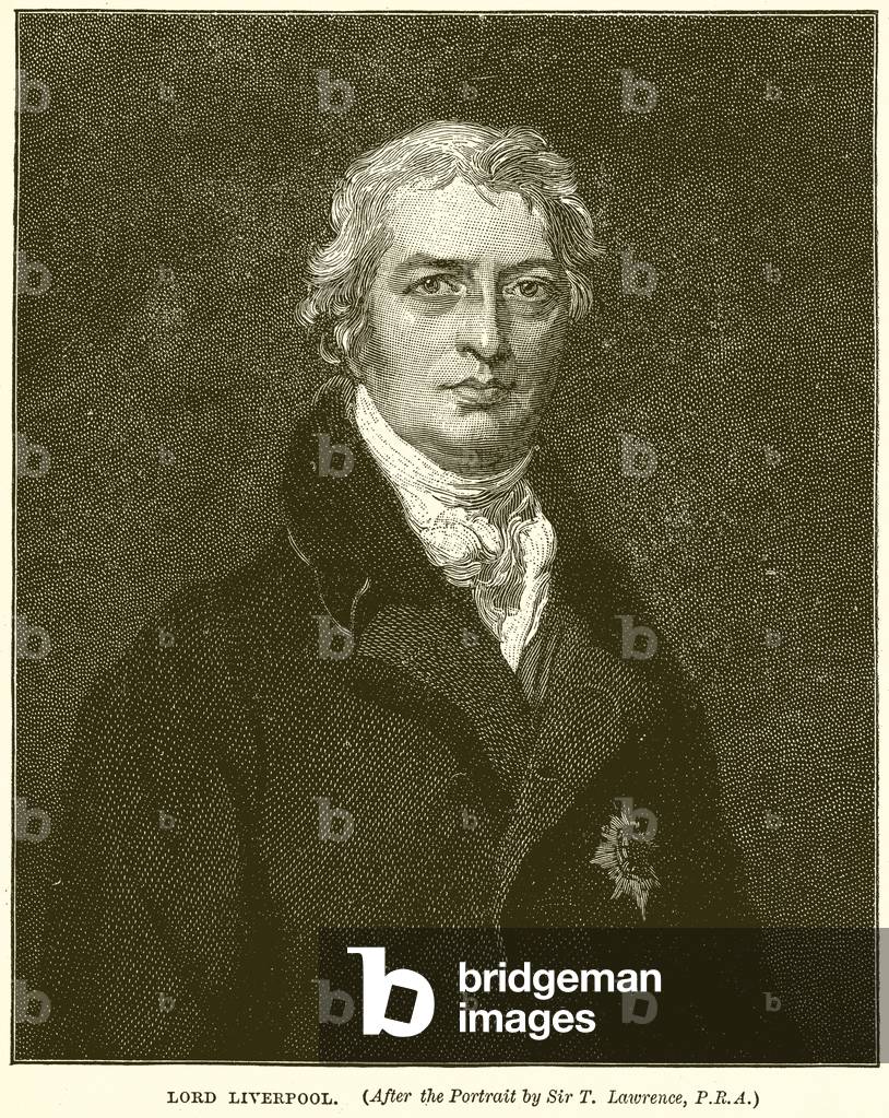 Lord Liverpool (engraving) by English Artist, b/w